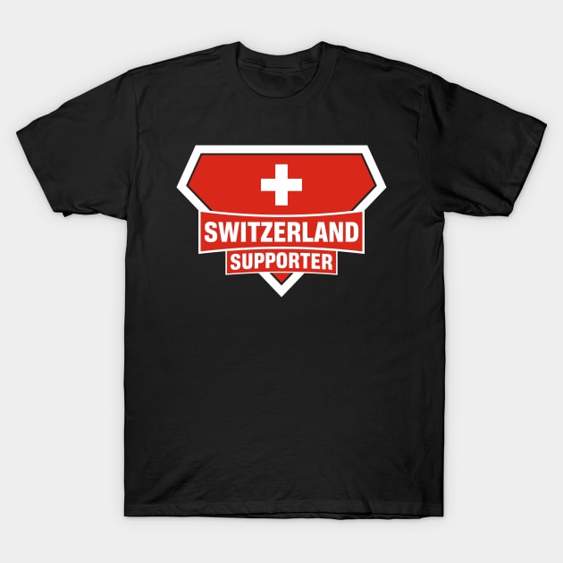 Switzerland Super Flag Supporter T-Shirt by ASUPERSTORE